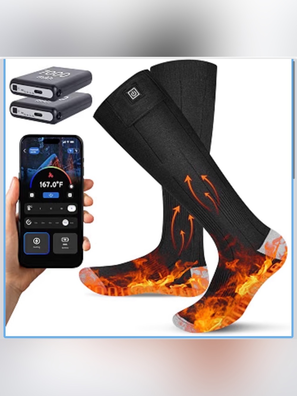 Heated Socks with Bluetooth Smart Control Unisex